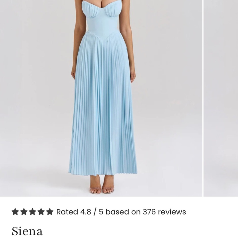 Strapless Sky Blue Maxi Dress